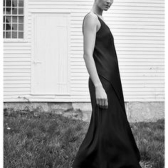 vince raw edge silk skirt